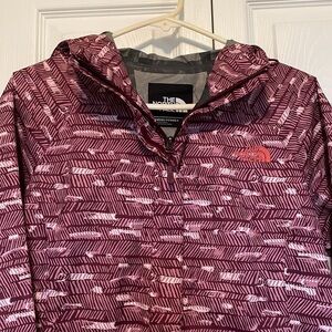 The North Face Jacket Purple/pink Novelty Venture Rain Jacket Hood Sz Small